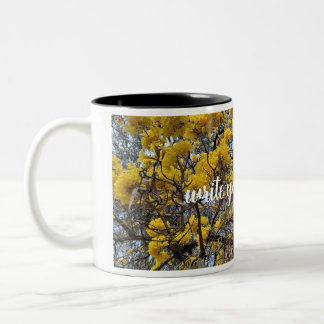Natuur in bloei tweekleurige koffiemok