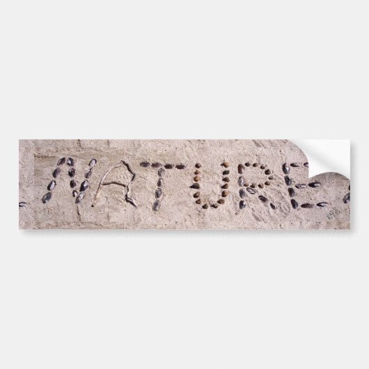 Natuur in de zand bumpersticker (Voorkant)
