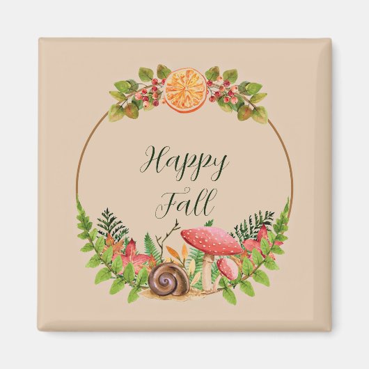 Natuur in het najaar met aanpasbare tekst magneet (Voorkant)