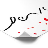 Natuur in het rood poster (Hoek)