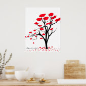 Natuur in het rood poster (Keuken)