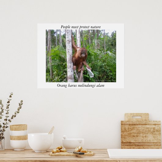 Natuur in het wild houden poster (Keuken)