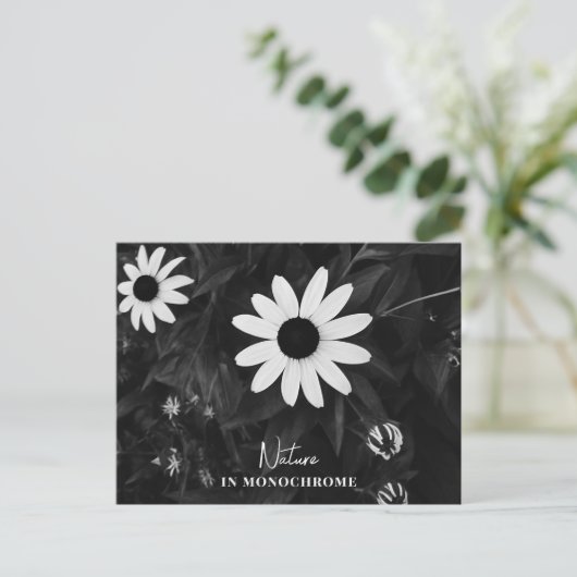 Natuur in monochroom briefkaart (Staand voorkant)