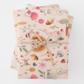 Natuur in Roze Verpakkend Document Vlakke Bladreek Inpakpapier Vel (In situ)