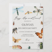 Natuur Insect Bugs verjaardagsfeestje Kaart (Voorkant)