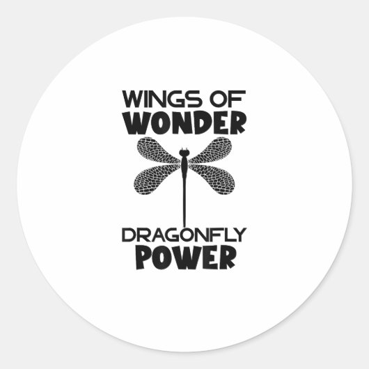 Natuur Insect Libellen Kracht Vleugels Van Wonder  Ronde Sticker (Voorkant)