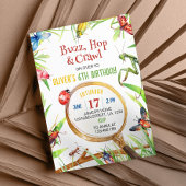 Natuur insectenbeestjes verjaardagsuitnodiging kaart