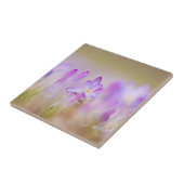 Natuur Inspiratie Etherale Lila bloemen Tegeltje (Zijkant)