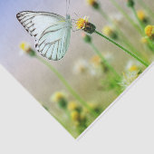 Natuur Inspiratie White Twin Butterflies Tissuepapier (Detail)