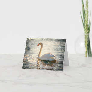 Natuur Inspiraties Elegant Swan Notitiekaartje