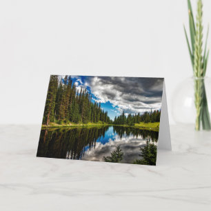 Natuur Inspirations Conifer Forest and Lake Kaart
