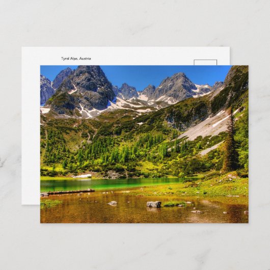Natuur Inspirations Tyrol Alps, Oostenrijk Briefkaart (Voorkant / Achterkant)