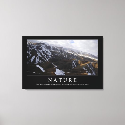 Natuur: Inspirerend prijsopgave Canvas Afdruk (Voorkant)