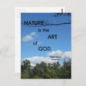Natuur is de kunst van God. Briefkaart (Voorkant / Achterkant)