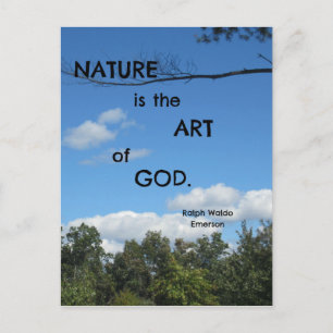 Natuur is de kunst van God. Briefkaart