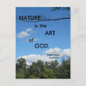 Natuur is de kunst van God. Briefkaart (Voorkant)