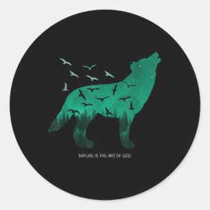 Natuur is de kunst van God - milieubescherming Ronde Sticker