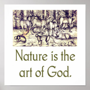 Natuur is de kunst van God Poster