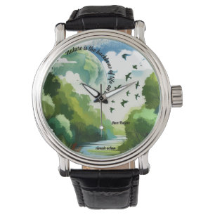 Natuur is de ruggengraat van het leven op aarde horloge