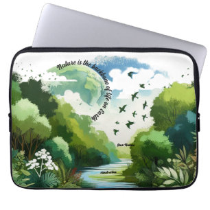 Natuur is de ruggengraat van het leven op aarde laptop sleeve