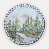 Natuur is Gods kunst. ronde stickers (Voorkant)