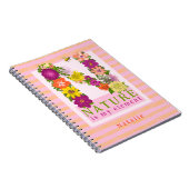 Natuur is mijn Element bloemengroen roze oranje Me Notitieboek (Rechterzijde)