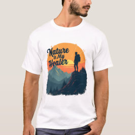 Natuur is mijn genezer - Wandelavontuur Retro Suns T-shirt
