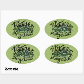 Natuur is mijn kerk ovale sticker (Vel)