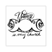 Natuur is mijn kerk rubberstempel (Afrduk)
