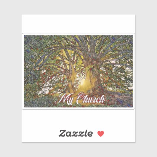 Natuur is mijn kerk sticker (Vel)