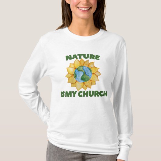 Natuur is mijn kerk t-shirt (Voorkant)