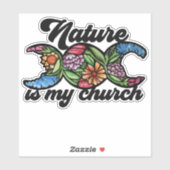 Natuur is mijn Kerk Triple Moon Green Witch Sticker (Vel)