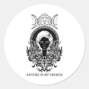 Natuur is mijn kerkgetuige Halloween Ronde Sticker