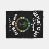 Natuur is mijn religie Aarde is mijn kerkaarddag Fleece Deken (Voorkant (Horizontaal))