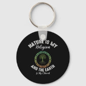 Natuur is mijn religie Aarde is mijn kerkaarddag Sleutelhanger (Voorkant)