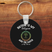 Natuur is mijn religie Aarde is mijn kerkaarddag Sleutelhanger (Voorkant)