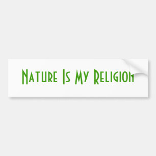 Natuur is mijn religie bumpersticker
