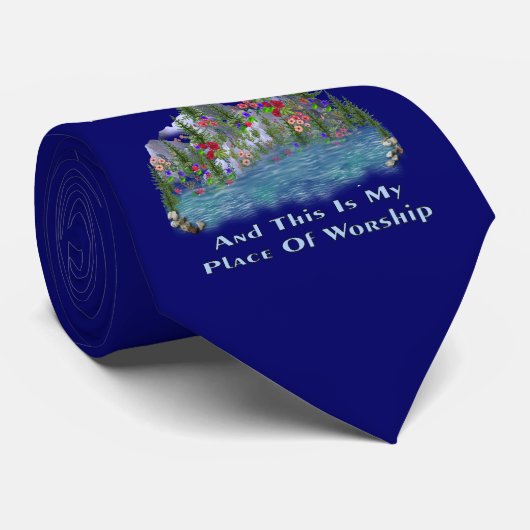 Natuur is mijn religie stropdas (Opgerold)