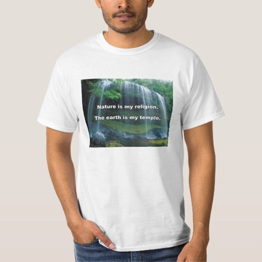 Natuur is mijn religie t-shirt (Voorkant)