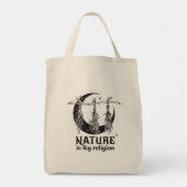 Natuur is mijn religie tote bag (Achterkant)