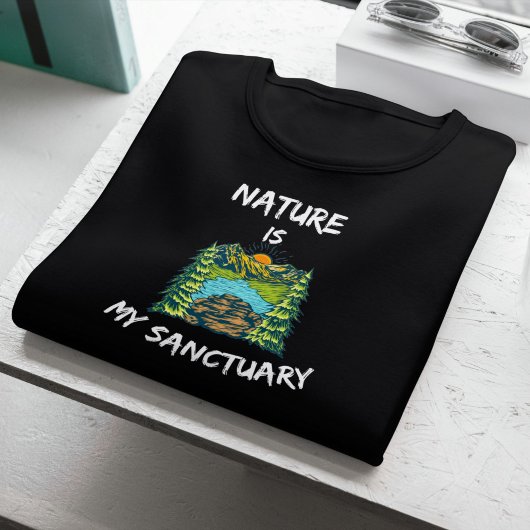Natuur is mijn sanctuaire trekkers t-shirt