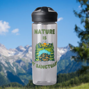 Natuur is mijn sanctuaire trekkers waterfles