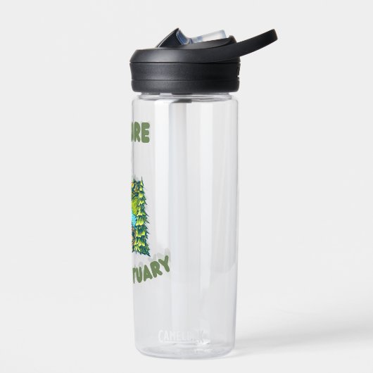 Natuur is mijn sanctuaire trekkers waterfles (Links)