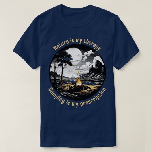 Natuur Is mijn Therapie Camping is mijn recept 1 T-shirt (Design voorkant)