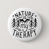 Natuur is mijn therapie ronde button 5,7 cm (Voorkant)