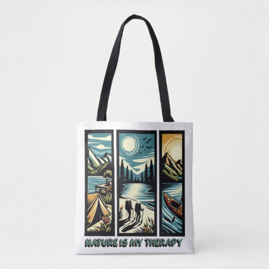 Natuur is mijn therapie tote bag (Voorkant)