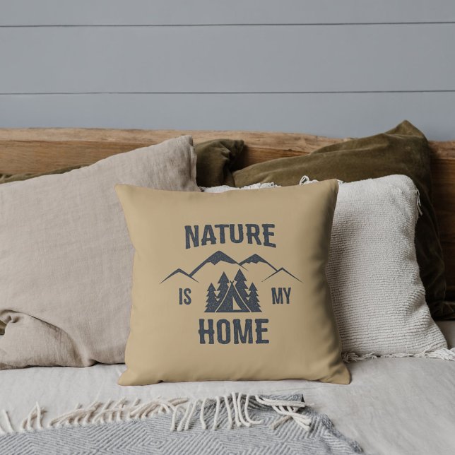 Natuur is Mijn Thuis Silhouette Kussen (Creator heeft geüpload)