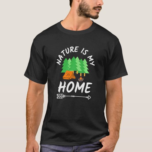 Natuur is mijn thuisbasis t-shirt (Voorkant)