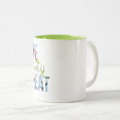 "Natuur is  Neat" Groene Binnenlandse Mok (Voorkant rechts)