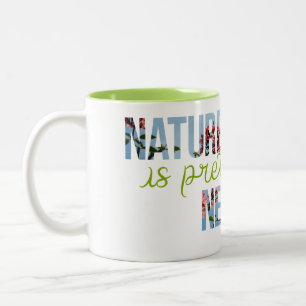 "Natuur is Neat" Groene Binnenlandse Mok